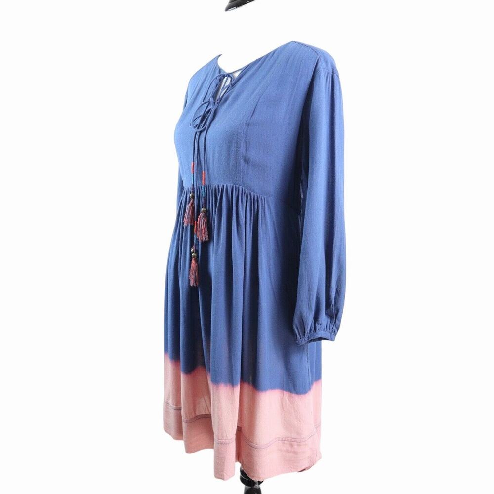 Anthropologie Holding Horses Size 2 Dip Dye Dress Blue Pink Ombre